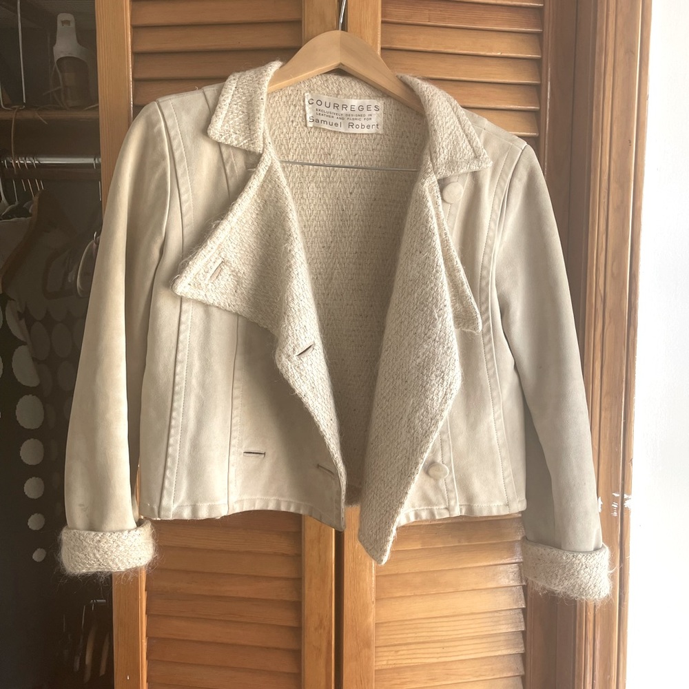 Courreges Samuel Robert suede and mohair jacket
